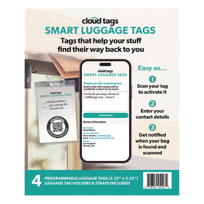 Cloud Tags - Luggage Tags (4 Pack)
